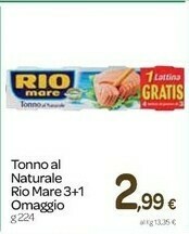 Carrefour Rio Mare Tonno Al Naturale offerta