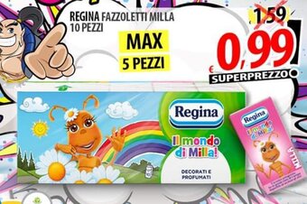 Il Genio Supermercato Regina Fazzoletti Milla 10 pezzi offerta
