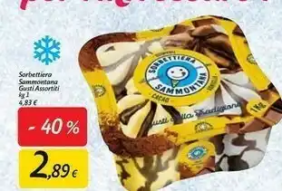 Carrefour Sammontana Sorbettiera Vaniglia Cacao Pistacchio Crema Catalana 1000 G(ml) offerta