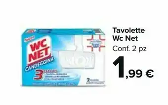 Carrefour Wc net M74538 Detersivo Per Bagno E WC Blocco Deodorante Solido Clip Sul Bordo offerta