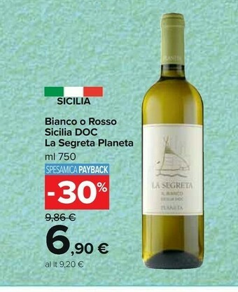 Carrefour Planeta - La Segreta Sicilia 750 G(ml) offerta