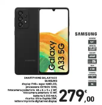 Conad Samsung Smartphone Galaxy A33 5G offerta