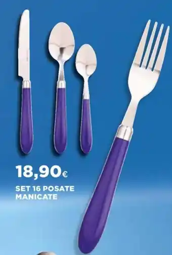 Ipercoop Set 16 Posate Manicate offerta