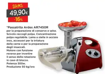 DPiù Ardes Passatrita AR745OR offerta