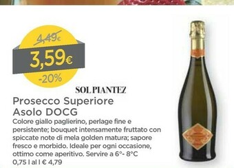 DPiù Prosecco Superiore Asolo Docg offerta