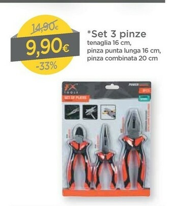 DPiù Set 3 Pinze offerta