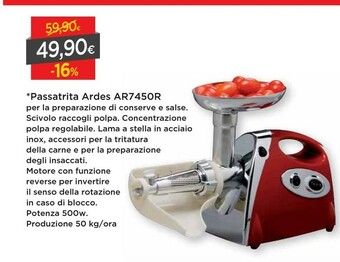 DPiù Ardes Passatrita AR745OR offerta