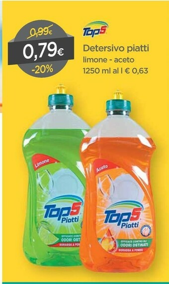 DPiù Top5 Detersivo Piatti Limone/ Aceto offerta