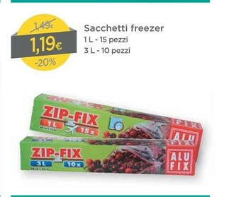DPiù Alu Fix Sacchetti Freezer offerta
