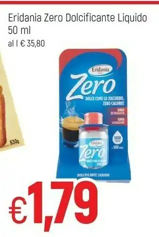 Famila Eridania Zero Dolcificante Liquido 50 G(ml) offerta