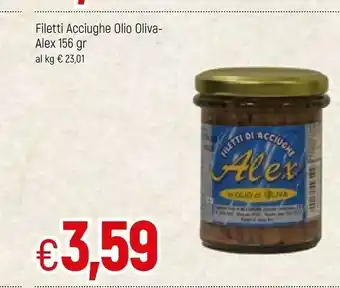 Famila Alex Filetti Acciughe Olio Oliva 156 G offerta