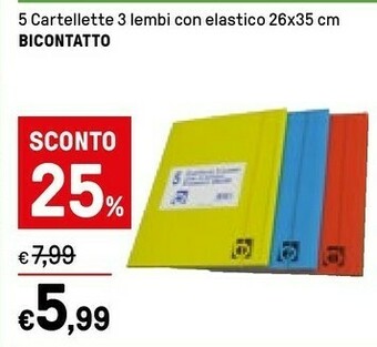Iper La Grande Bicontatto 5 Cartellette 3 Lebi Con Elastico offerta