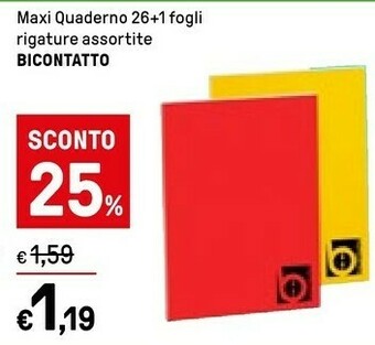 Iper La Grande Bicontatto Maxi Quaderno offerta