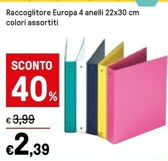 Favorit Europa Raccoglitore Ad Anelli Blu