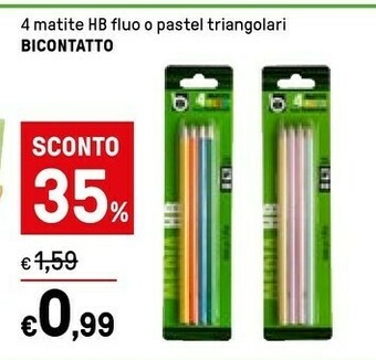 Iper La Grande Mitama Matite Triangolari Fluo HB Pz 6+4 Omaggio 2HB 10 Pezzo(i) offerta
