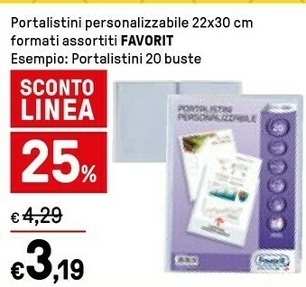 Iper La Grande Favorit Portalistini Personalizzabile 20 Buste offerta