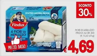 PrestoFresco Findus 4 Fiori Di Merluzzo 300 G(ml) offerta