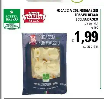 Basko Tossini Recco Focaccio Col Formaggio 160 G offerta
