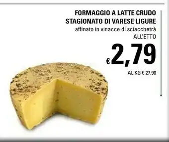 Formaggio A Latte Crudo Stagionato Di Varese Ligure