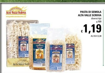 Alta valle scrivia Corzetti 500 G(ml)
