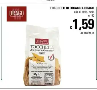 Basko Drago - Tocchetti Di Focaccia Genovese Con Olive 150 G(ml) offerta