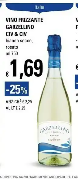Basko Civ & Civ - Vino Frizzante Secco Garzellino 750 g(ml) offerta