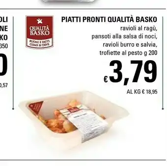 Basko Qualita Basko Piatti Pronti offerta