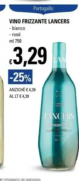 Basko Vino Frizzante Lancers Bianco/Rose offerta