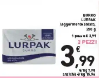 Conad Lurpak Burro leggermenta Salato 250 g offerta
