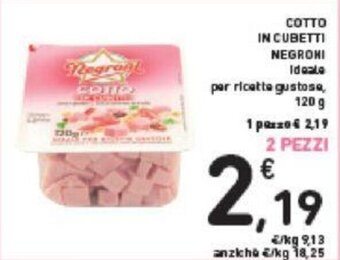 Conad Negroni Cotto In Cubetti 120 g offerta