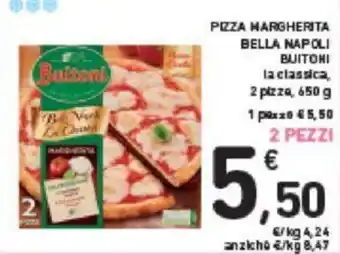 Conad Buitoni Pizza Margherita Bella Napoli 650 g offerta
