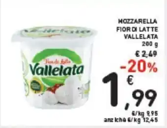 Conad Vallelata Mozzarella Fior di Latte 200 g offerta