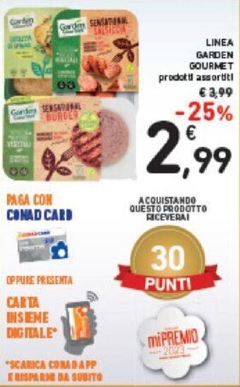 Conad Garden Gourmet Linea offerta