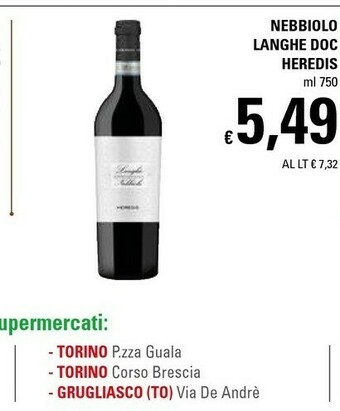 Basko Nebbiolo Langhe Doc Heredis offerta