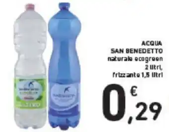 Conad Sqan Benedetto Acqua naturale ecogreen 2 litri offerta