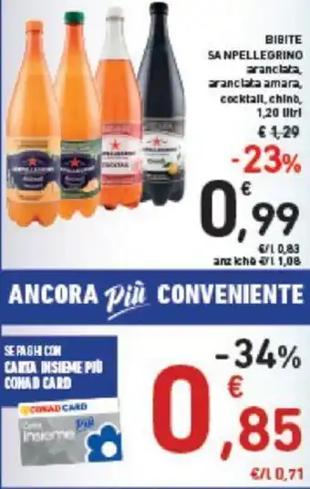 Conad San Pellegrino Bibite 1,20 Litri offerta
