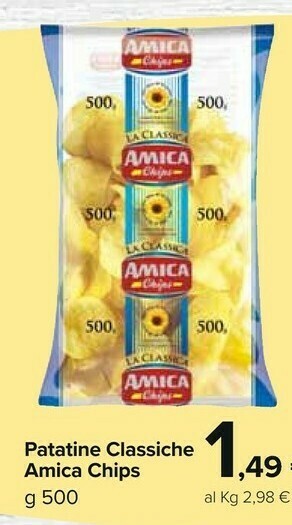 Carrefour Market Amica chips Patatine Classiche offerta