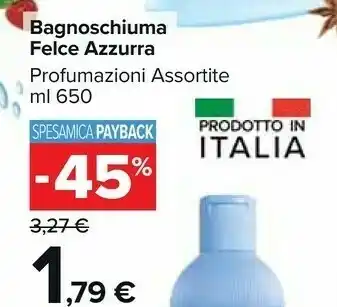 Carrefour Market Felce Azzurra Bagnoschiuma Classico offerta