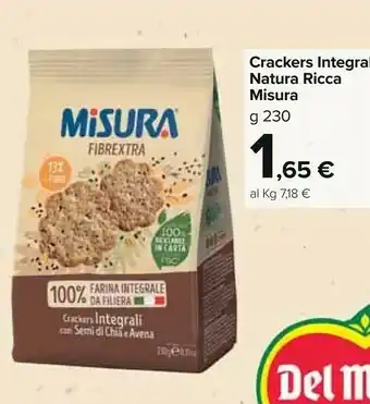 Carrefour Market Misura Crackers Integrale Natura Ricca offerta