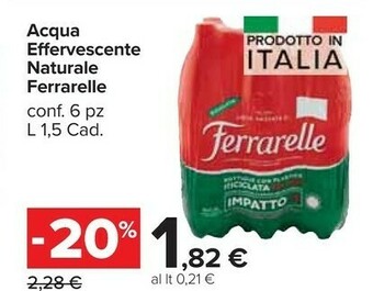 Carrefour Market Ferrarelle Acqua Minerale Effervescente Naturale offerta