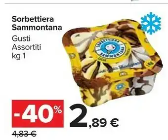 Carrefour Market Sammontana Sorbettiera Vaniglia Cacao Pistacchio Crema Catalana 1000 G(ml) offerta