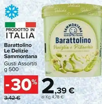 Carrefour Market Sammontana Barattolino Delizie Stracciatella 500 G(ml) offerta