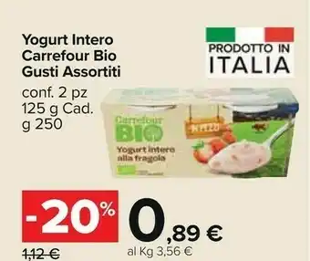 Carrefour Market Carrefour Yogurt Intero Bio offerta