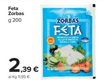Carrefour Market Zorbas - Feta 200 G(ml) offerta