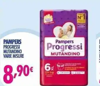 Acqua & Sapone Pampers Progressi Mutandino varie misure offerta