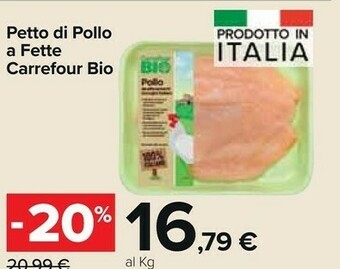 Carrefour Market Carrefour Petto Di Pollo A Fette Bio offerta