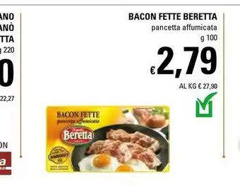 Basko Fratelli Beretta - Bacon Fette Pancetta Affumicata 100 G(ml) offerta
