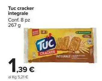 Carrefour Market Saiwa Tuc Cracker Integrale offerta
