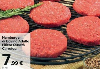 Carrefour Market Carrefour Hamburger Di Bovino Adulto offerta