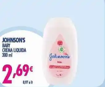 Acqua & Sapone Johnson's Baby Crema Liquida 300 ml offerta